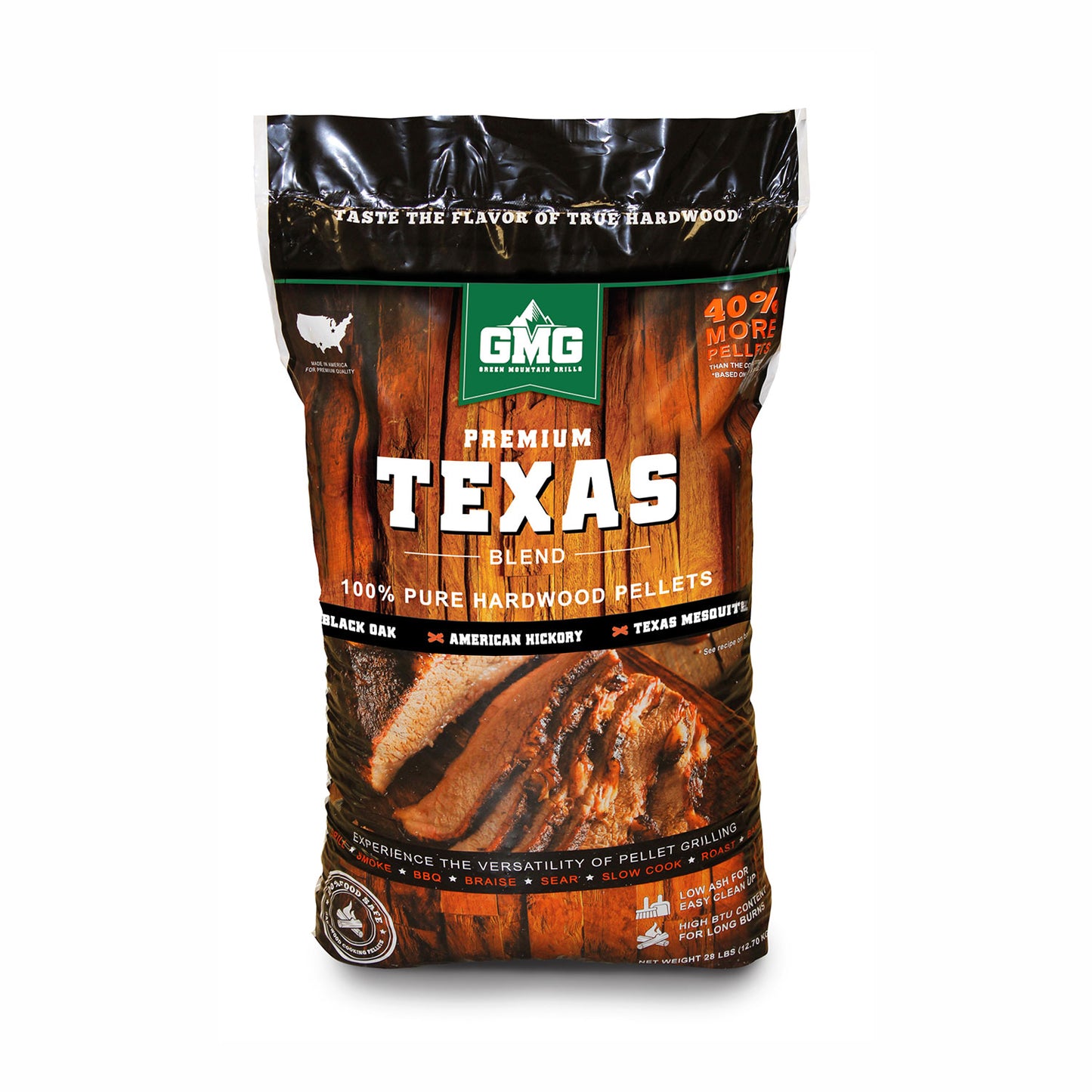 GMG Premium Texas Blend Pellets - 28lbs Bag