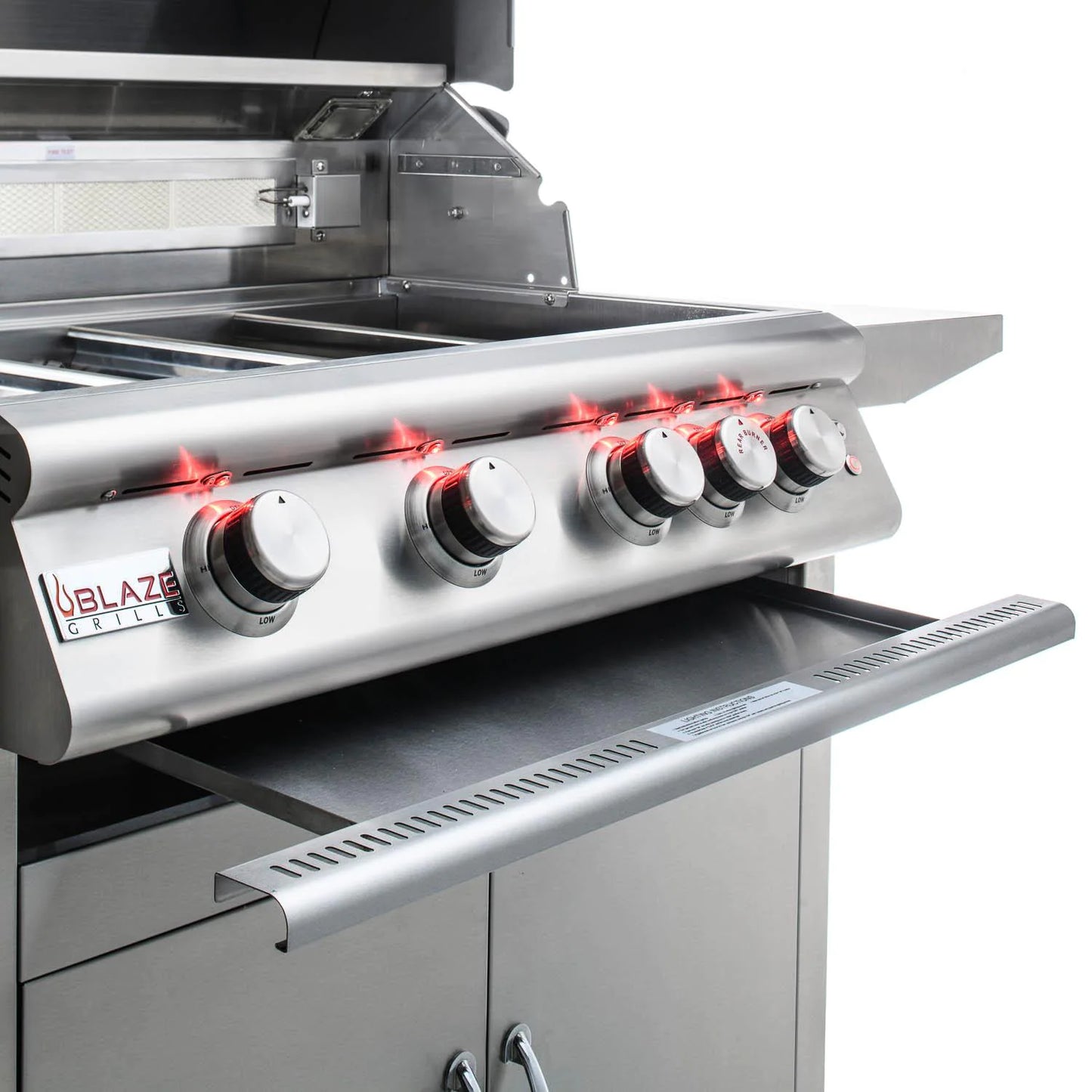 Blaze LTE 32-Inch 4-Burner Built-In Gas Grill w/ Rear Infrared Burner & Grill Lights