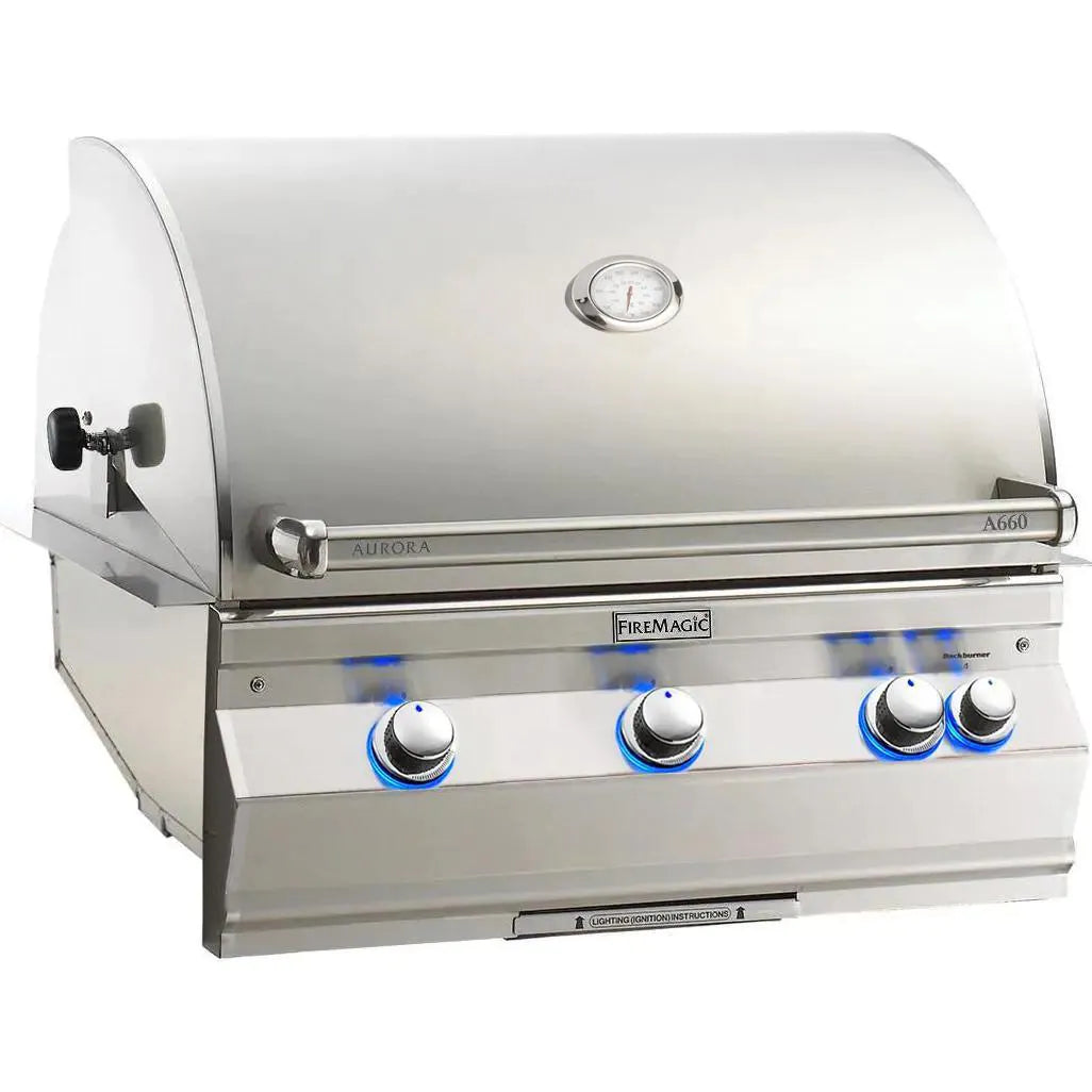 Fire Magic Aurora A660i 30-Inch Built-In Gas Grill with Analog Thermometer