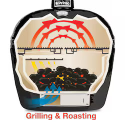 Primo Series Oval XXL Ceramic Kamado Grill with Stainless Steel Grates