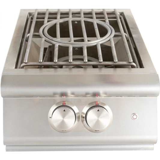 Blaze LTE Built-In High Performance Power Burner w/ Wok Ring & Stainless-Steel Lid