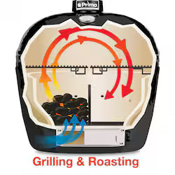 Primo Series Oval XXL Ceramic Kamado Grill with Stainless Steel Grates