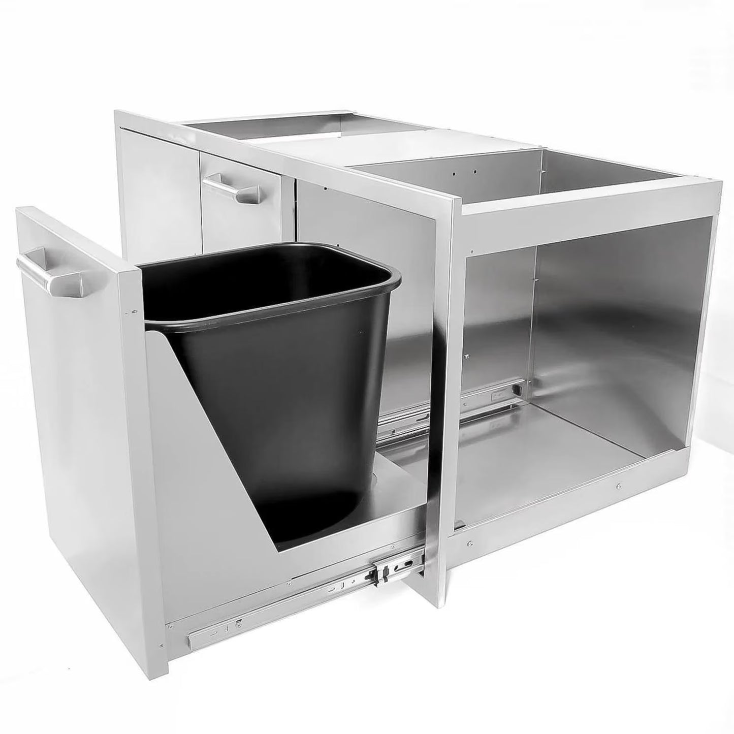 The Grill Guys 42-in Stainless Steel Door, Double Drawer & Roll-Out Trash Bin Combo