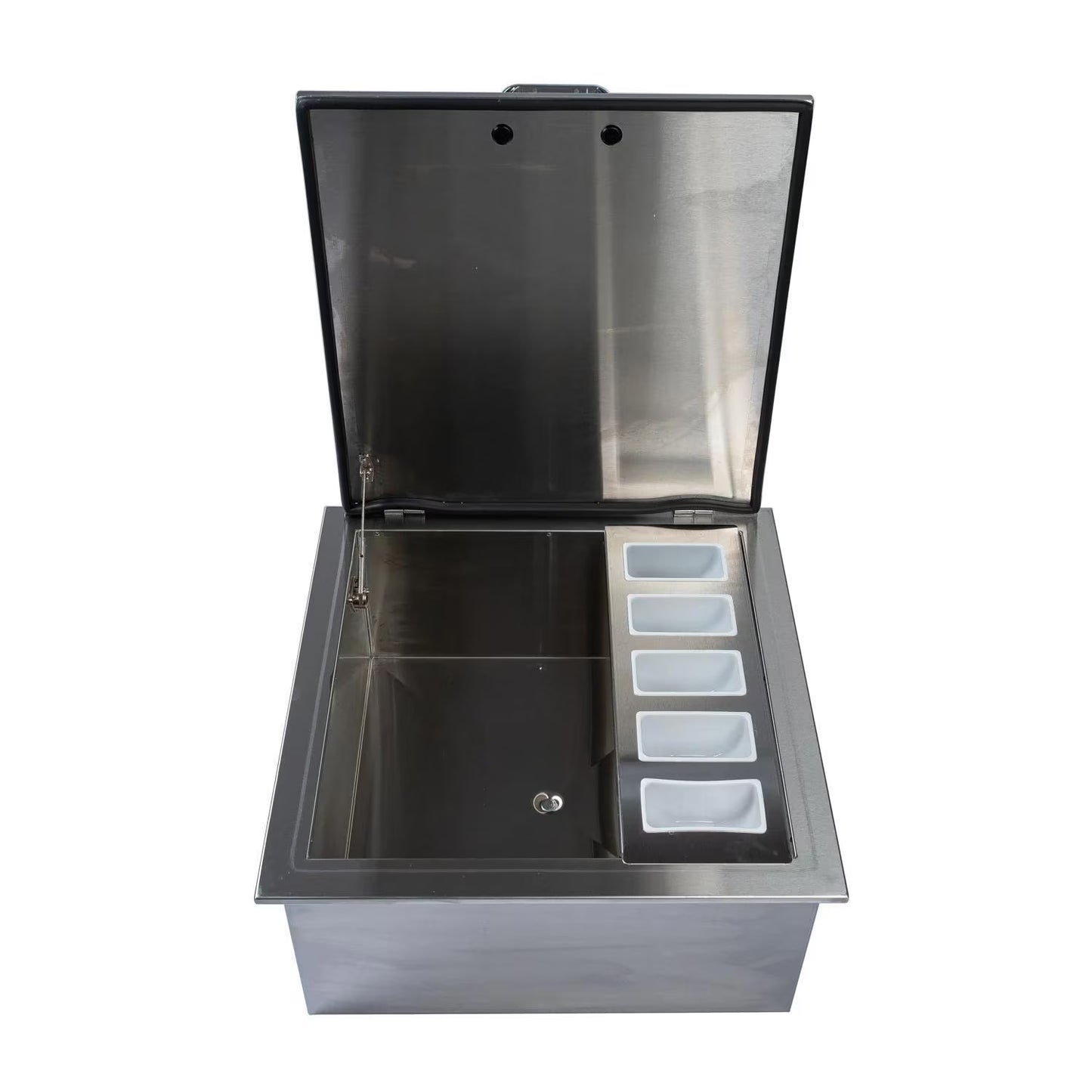 The Grill Guys 25-in Drop-In Ice Bin Cooler w/ Condiment Holder