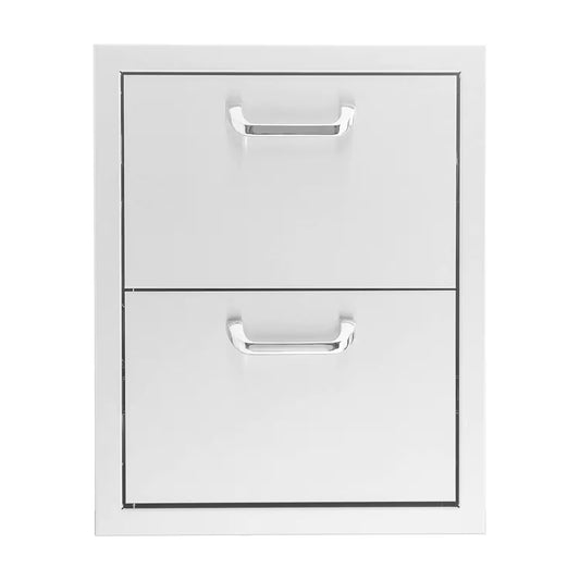 The Grill Guys 16-in Stainless Steel Double Access Drawer