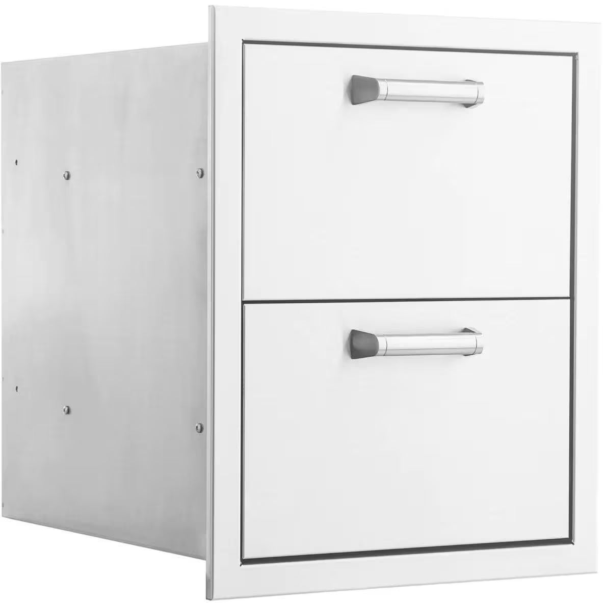 The Grill Guys 16-in Stainless Steel Double Access Drawer