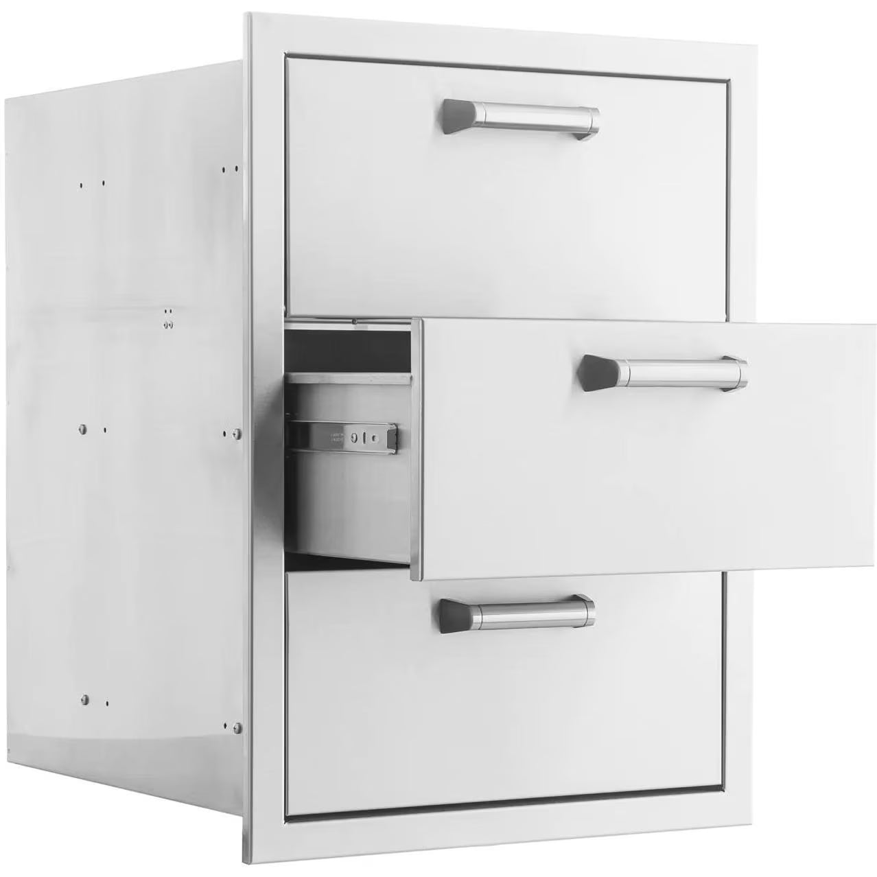 The Grill Guys 16-in Stainless Steel Triple Access Drawer