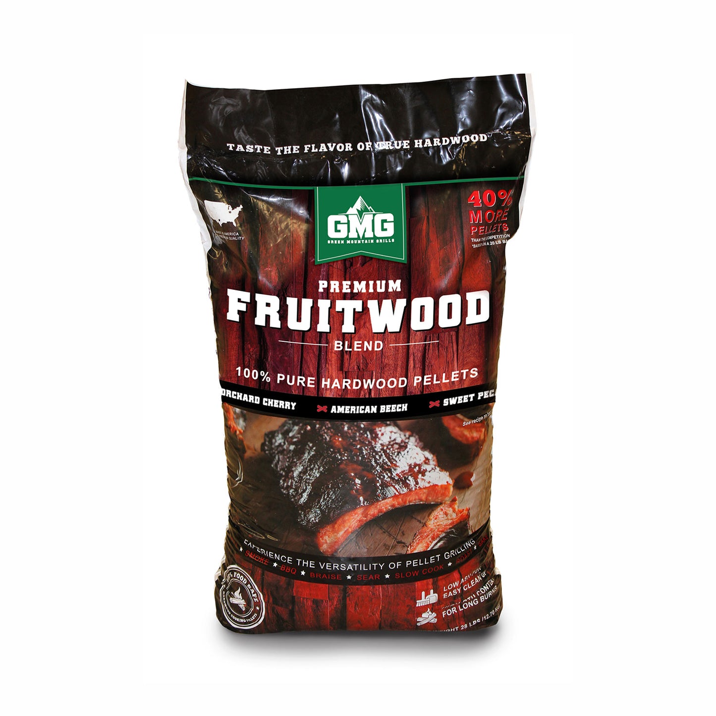 GMG Premium Fruitwood Blend Pellets - 28lbs Bag