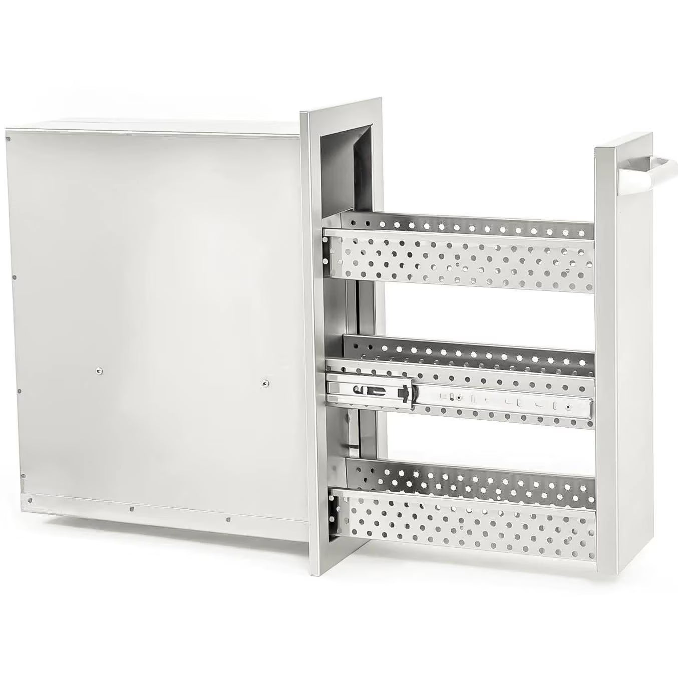 The Grill Guys 8-in Stainless Steel Spice Rack