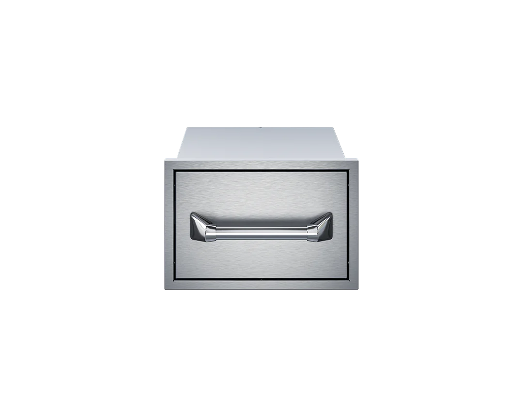Twin Eagles 15-Inch Built-In Stainless Steel Paper Towel Drawer with Storage Tray