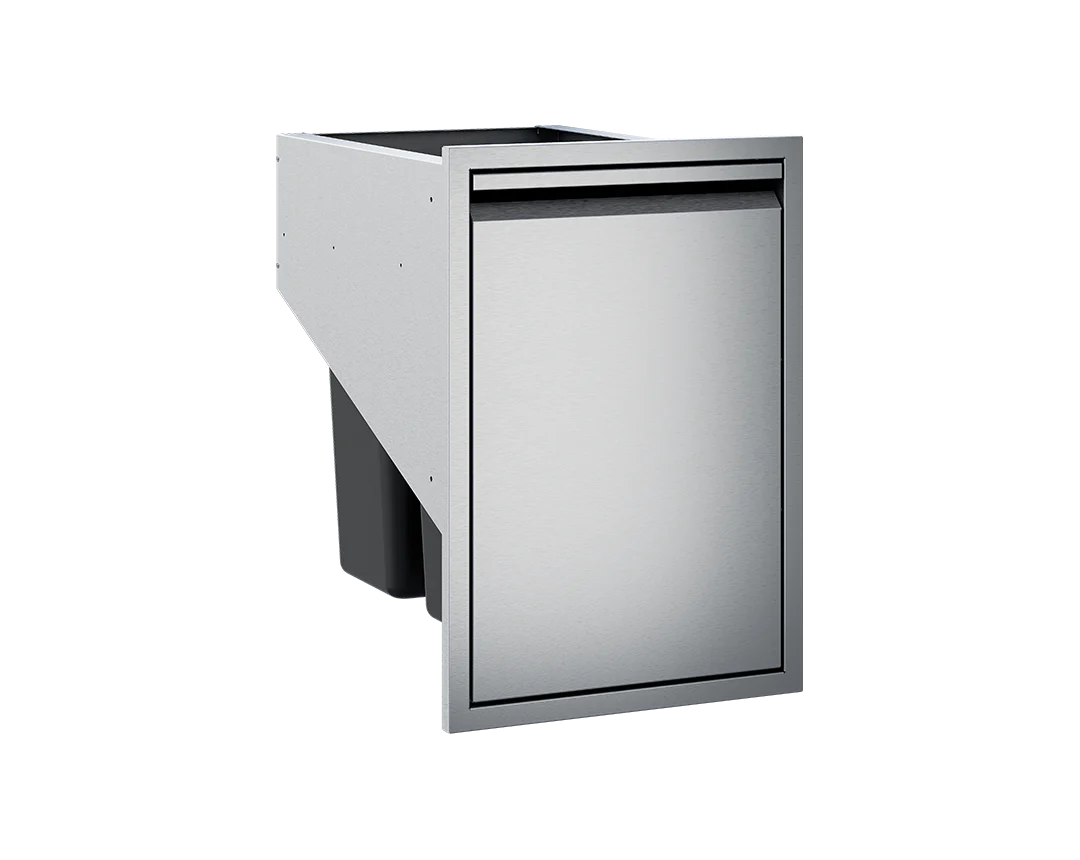 Twin Eagles 18-Inch Roll-Out Stainless Steel Double Trash Drawer / Recycling Bin