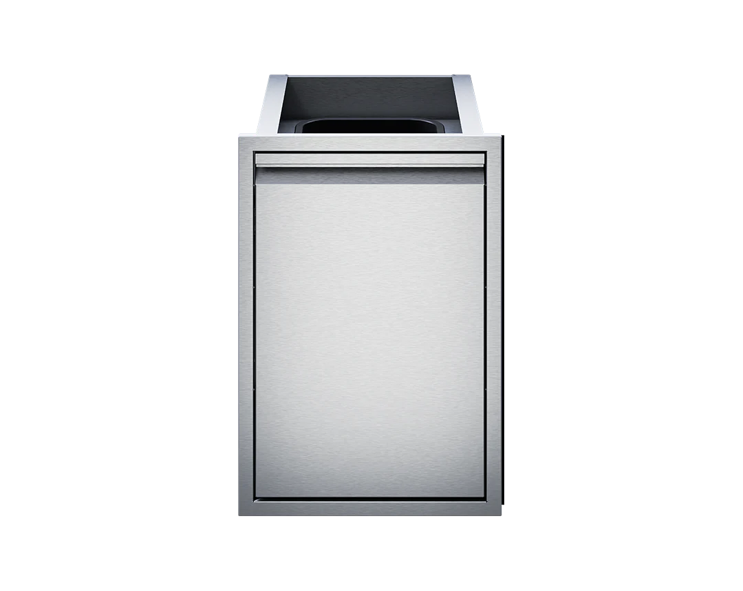 Twin Eagles 18-Inch Roll-Out Stainless Steel Double Trash Drawer / Recycling Bin