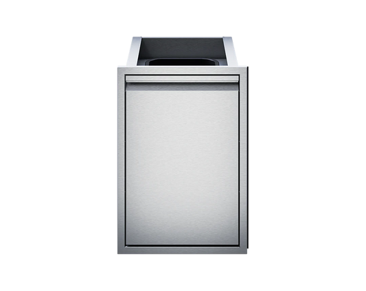 Twin Eagles 18-Inch Roll-Out Stainless Steel Double Trash Drawer / Recycling Bin