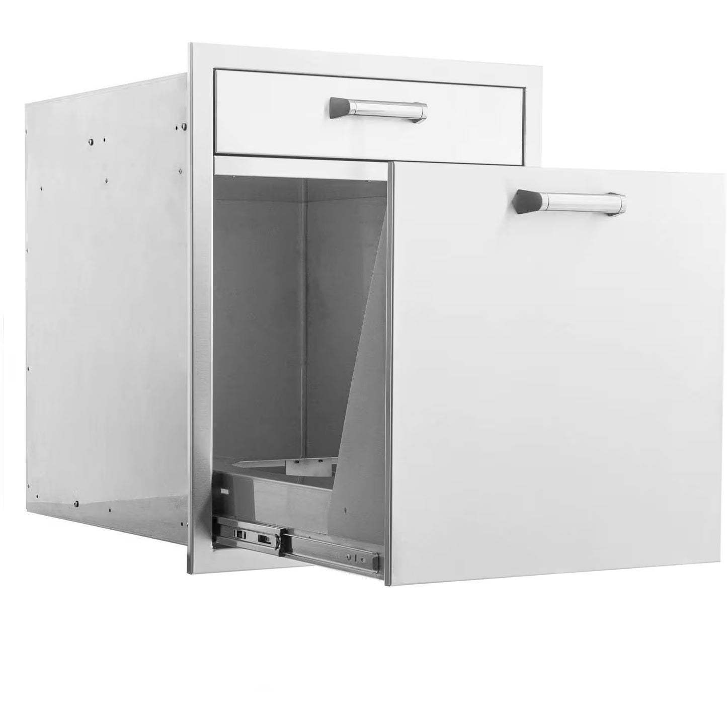 The Grill Guys 20-in Stainless Steel Single Drawer w/ Roll-Out Trash & Recycling Bin Combo