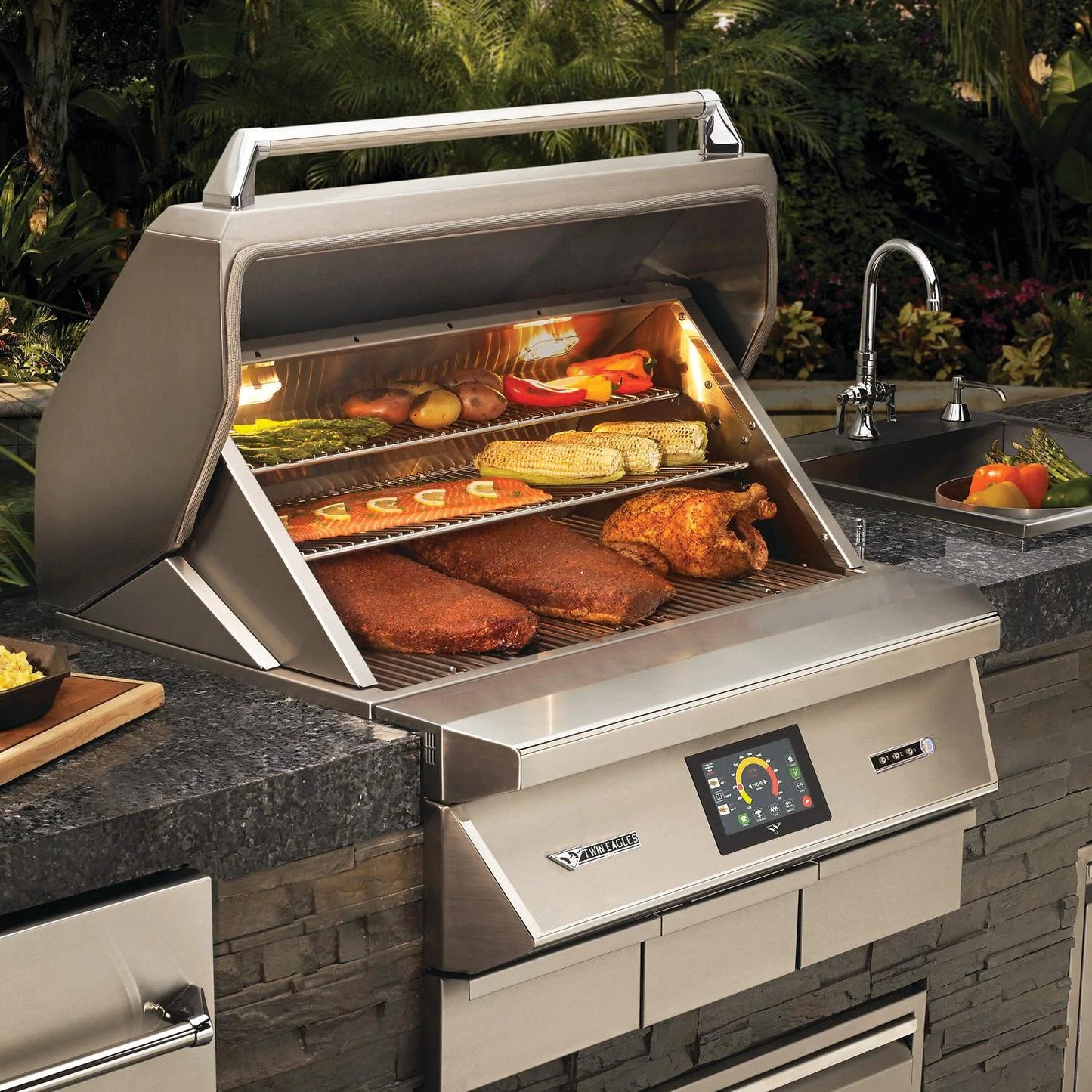 Twin Eagles Wi-Fi Controlled 36-Inch Stainless Steel Pellet Grill and Smoker On Deluxe Cart <br> <img src="https://txgrillguys.com/the-grill-guys-approved/"> image 8