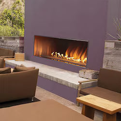 Empire 48" or 60" Linear Outdoor Stainless Steel Fireplace