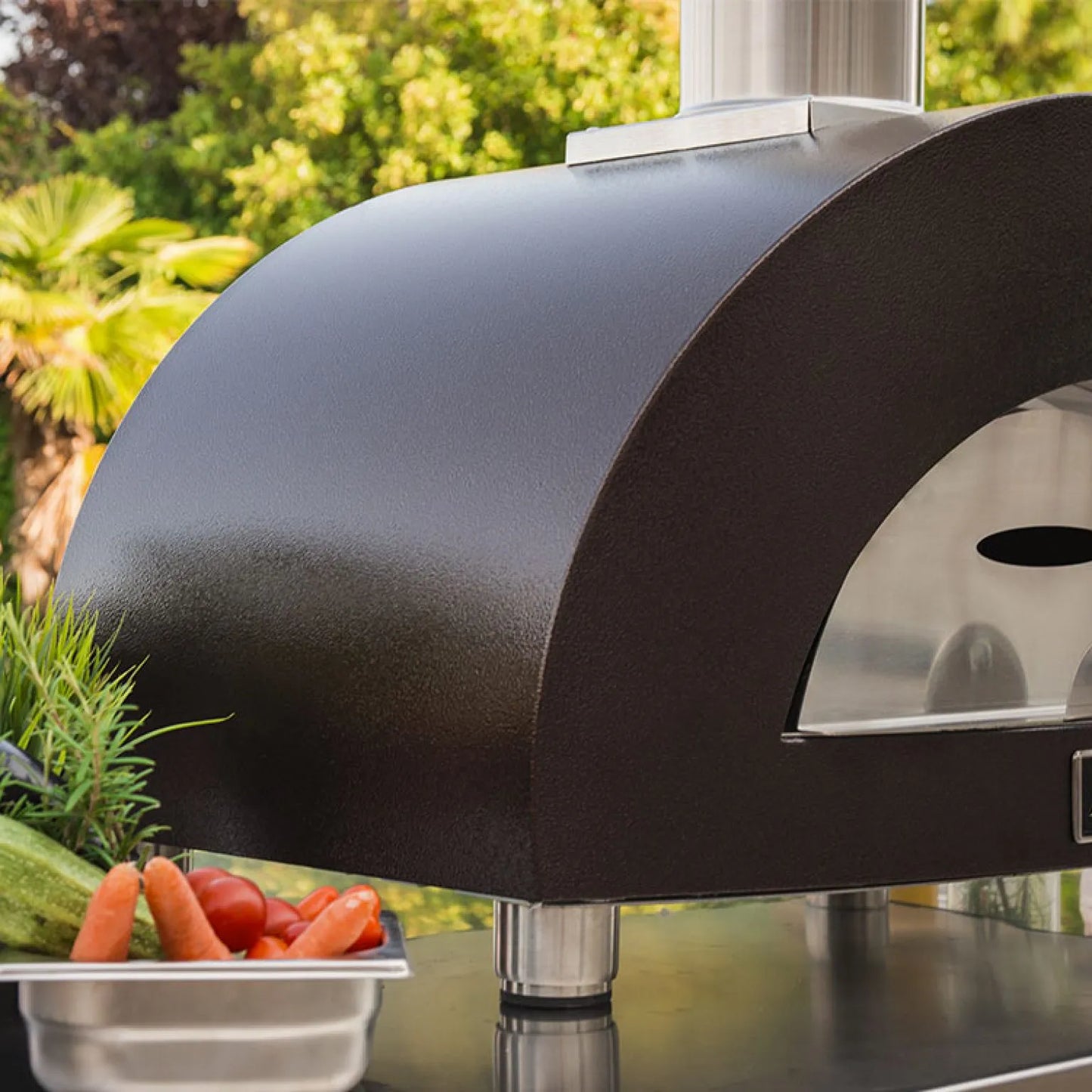 Alfa Moderno Copper 1 Pizze; Gas-Fired Pizza Oven. Wood Burning Hybrid Kit (Sold Separately)